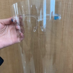 หน้ากากใส แบบขาแว่นตา ป้องกันละอองเชื้อโรค